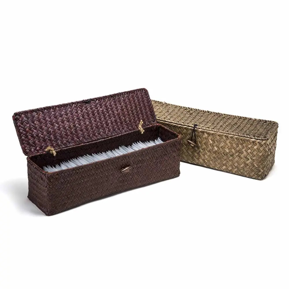 Powder Room Basket with Lid and Towelettes