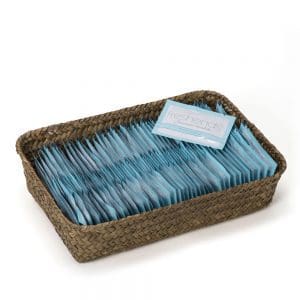 Powder Room Basket with Lid and Towelettes