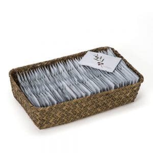 Powder Room Basket with Lid and Towelettes