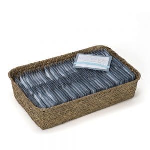 Powder Room Basket with Lid and Towelettes