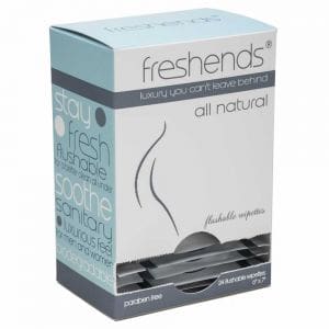 Freshends All Natural Towelettes Retail Box 24 count